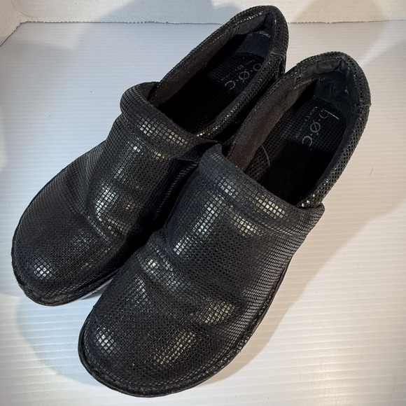 BOC Born Concept Clogs Slip On Shoes Black Leather Snake Print Women's Size 10M - Picture 4 of 14
